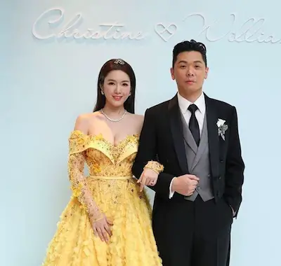 Christine Kuo William Lok Married Wedding Gown Marie Claire