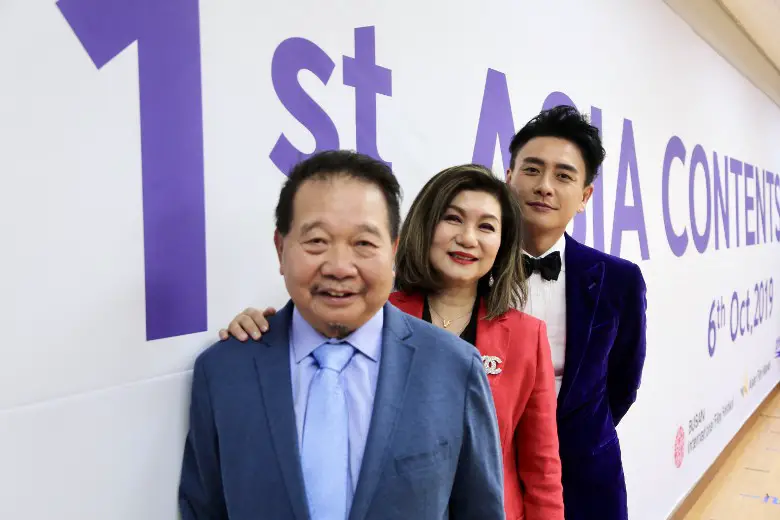 Bosco Wong Shows Off His Korean to Go Up Against Oppas and Reunites with Angelababy at Asia Contents Awards