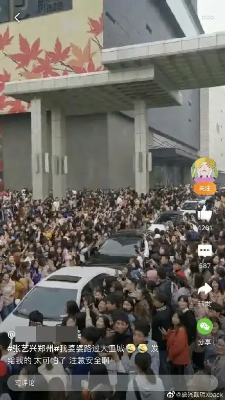 Lay Zhang Remained Calm While Fans Were Crowding His Car